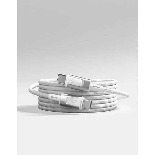 Дата-кабель VLP Force Line Magnet USB-C, 1.5м, 100W, белый