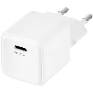 Cетевое зарядное устройство uBear Bridge USB-C, 20 Вт, GaN, белый Cетевое зарядное устройство uBear Bridge USB-C, 20 Вт, GaN, белый