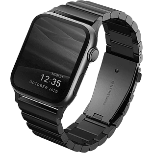 Ремешок Uniq для Apple Watch 49/46/45/44 mm Strova Strap Link Steel Black