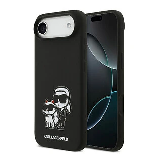 Чехол KARL LAGERFELD для iPhone Air Liquid Silicone Sketch Karl & Choupette Hard Black (MagSafe)