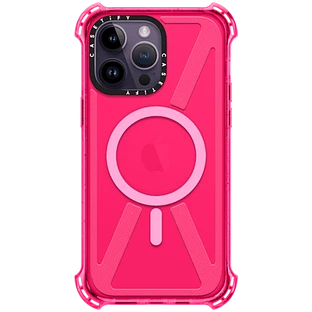 Чехол защитный Casetify Bounce with MagSafe для iPhone 14 ProMax, ярко-розовый CTF-12692439-16005235