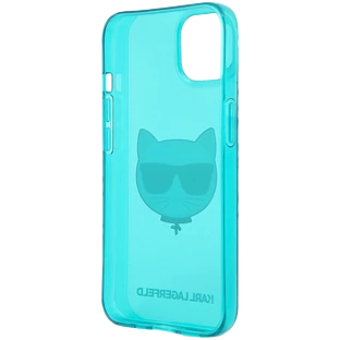 Чехол Lagerfeld для iPhone 13 TPU FLUO Choupette Hard Transp Blue Чехол Lagerfeld для iPhone 13 TPU FLUO Choupette Hard Transp Blue