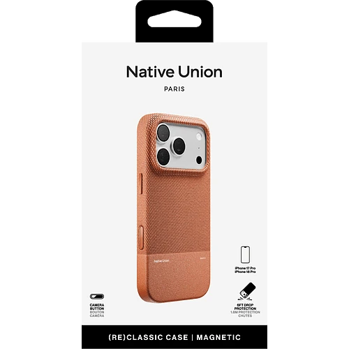 Чехол защитный NATIVE UNION (RE)CLASSIC CASE FOR IPHONE 18 PRO TAN, для iPhone 18 PRO, цвет: коричневый
