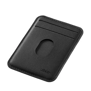 Магнитный кардхолдер uBear Split Find My, эко-кожа, черный