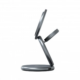 Беспроводное зарядное устройство 3 в 1 Magssory Signature Disc Pro для Apple, с поддержкой Qi2, Midnight Беспроводное зарядное устройство 3 в 1 Magssory Signature Disc Pro для Apple, с поддержкой Qi2, Midnight