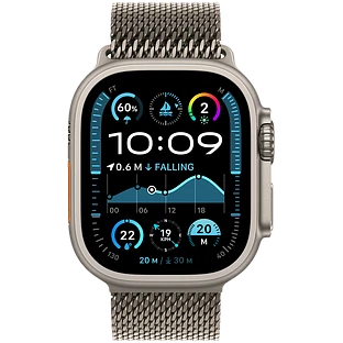 Apple Watch Ultra 2 2024 GPS + Cellular 49mm Natural Titanium Case with Natural Titanium  Milanese Loop - L