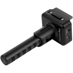 Compact shotgun-style mic for iOS, Android and DSLR cameras. 24-bit, 96kHz converters. Incl. Lightning, USB-C, MicroUSB, DSRL cables & hot shoe mount.