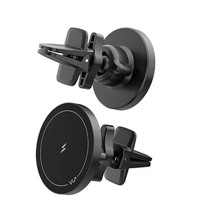 Автомобильный держатель VLP LITE Snap Charge Qi2, MagSafe, на вент. решетку, черный