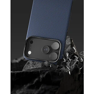Чехол защитный VLP Kevlar Case с MagSafe для iPhone 18 Pro, синий