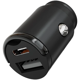Автомобильное зарядное устройство VLP С-Power 45W USB-C+USB-A, PD, QC, USB-C кабель, черный Автомобильное зарядное устройство VLP С-Power 45W USB-C+USB-A, PD, QC, USB-C кабель, черный