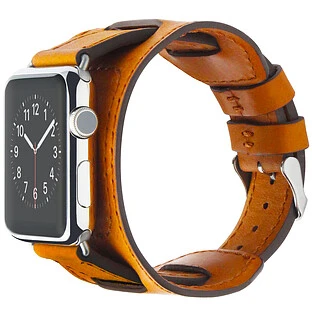 Ремешок COZISTYLE Wide Leather BandШирокий кожаный ремешок Светло-коричневый42/44/45 mm