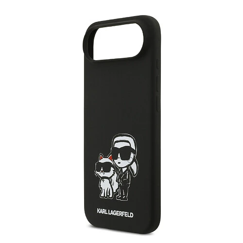 Чехол KARL LAGERFELD для iPhone Air Liquid Silicone Sketch Karl & Choupette Hard Black (MagSafe)
