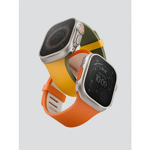 Ремешок Uniq для Apple Watch 49/46/45/44 mm Revix IV Canary Yellow/Deep Forrest
