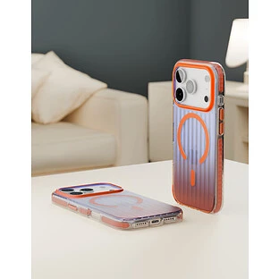 Чехол защитный VLP Pulse Case с MagSafe для iPhone 17 Pro Max, оранжевый Чехол защитный VLP Pulse Case с MagSafe для iPhone 17 Pro Max, оранжевый