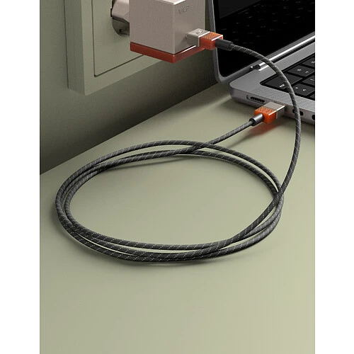 Кабель VLP NEO USB-C + Lightning, 27Вт, 1.5м, Amber Gray, с сертификацией MFI