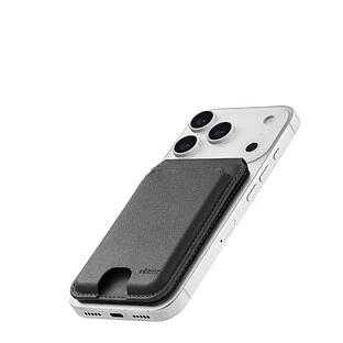 Магнитный кардхолдер uBear Fold, эко-кожа, черный