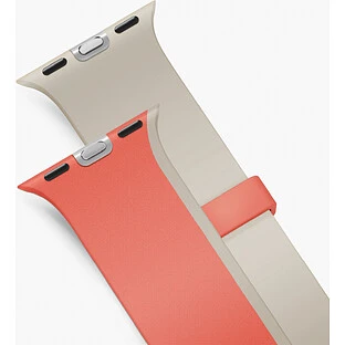 Uniq для Apple Watch 49/46/45/44 mm ремешок Revix IV reversible Magnetic Coral Quartz/Beige