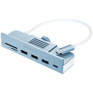 Хаб Satechi USB-C Clamp Hub for 24″ iMac, Blue Хаб Satechi USB-C Clamp Hub for 24″ iMac, Blue