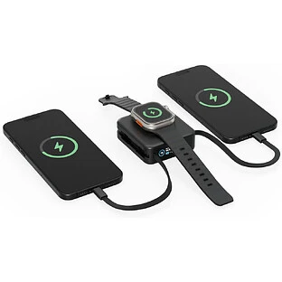 Аккумулятор внешний Energea MagPac MINI Plus (ССС), 10000 mAh Magnetic wireless 15W +С 20W +2C cables and Display Black