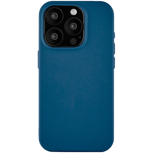 Чехол защитный uBear Capital Leather Case, iPhone 15 Pro, MagSafe, тёмно-синий Чехол защитный uBear Capital Leather Case, iPhone 15 Pro, MagSafe, тёмно-синий