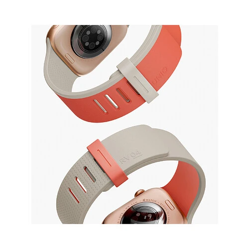 Uniq для Apple Watch 49/46/45/44 mm ремешок Revix IV reversible Magnetic Coral Quartz/Beige