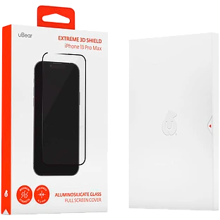 Стекло защитное uBear Extreme 3D Shield для iPhone 13 Pro Max, алюмосиликатное Стекло защитное uBear Extreme 3D Shield для iPhone 13 Pro Max, алюмосиликатное