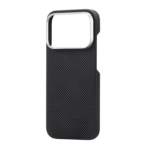 Чехол защитный uBear Supreme Case для iPhone 18 Pro, ультратонкий, материал Кевлар, MagSafe совместимый, черный (клетчатый)