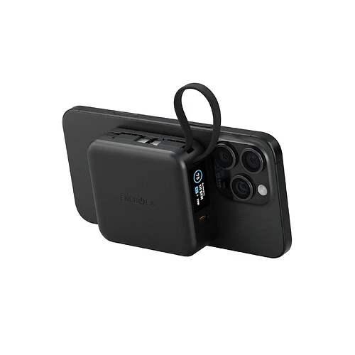 Аккумулятор внешний Energea MagPac MINI Plus (ССС), 10000 mAh Magnetic wireless 15W +С 20W +2C cables and Display Black