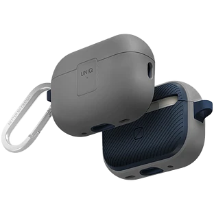 Uniq для Airpods Pro 2 чехол CLYDE Lock case Chalk Grey/Marine Blue