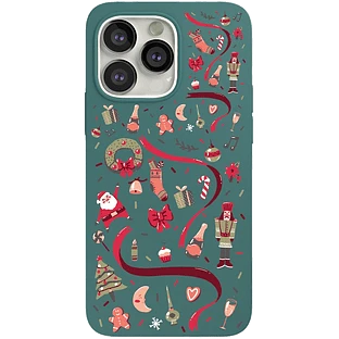 Чехол защитный ''vlp'' Art Collection для iPhone 13 Pro  Winter  темно-зеленый
