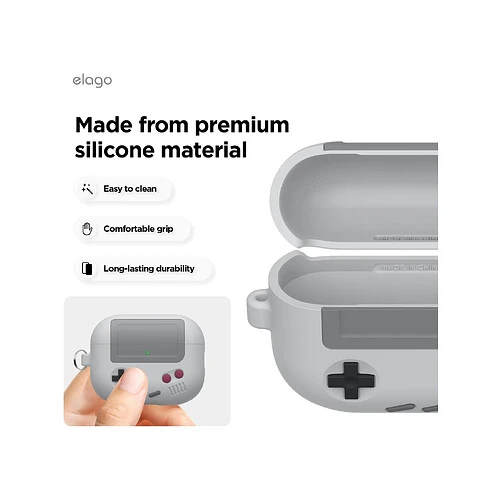 Elago для AirPods Pro 3 чехол Unique AW5 Game console Hang case Light Grey