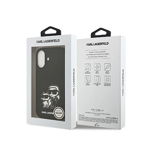 Чехол KARL LAGERFELD для iPhone 17 Liquid Silicone Sketch Karl & Choupette Hard Black (MagSafe) Чехол KARL LAGERFELD для iPhone 17 Liquid Silicone Sketch Karl & Choupette Hard Black (MagSafe)