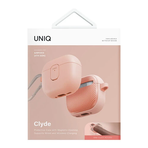 Чехол Uniq для Airpods 4/5 чехол CLYDE Lock case Pink