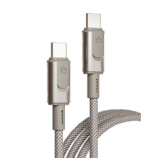 Кабель VLP Force Line 100W USB-C + USB-C, 1.2м, натуральный титан