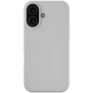 Чехол защитный uBear Touch Mag Case iPhone 16,силикон,софт-тач, светло-серый
