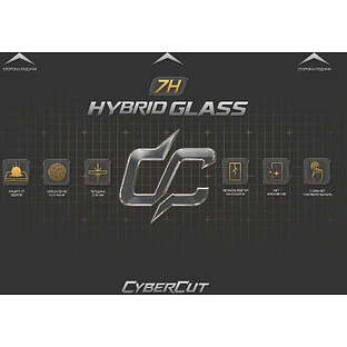Гибридное защитное стекло CyberCut, глянцевое (7H)