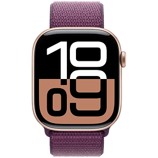 Apple Watch Series 10 GPS 42mm Rose Gold Aluminum Case with Plum Sport Loop Apple Watch Series 10 GPS 42mm Rose Gold Aluminum Case with Plum Sport Loop
