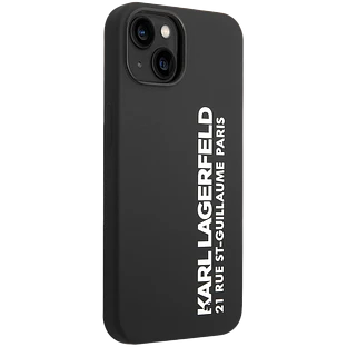 Lagerfeld для iPhone 14 чехол Liquid silicone RSG Elongated logo Hard Black Lagerfeld для iPhone 14 чехол Liquid silicone RSG Elongated logo Hard Black