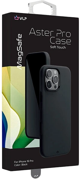 Чехол защитный "vlp" Aster Pro Case с MagSafe для iPhone 16 Pro, черный