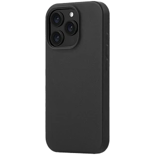 Чехол защитный uBear Capital Case для iPhone 16 Pro, натуральная кожа, MagSafe совместимый, черный