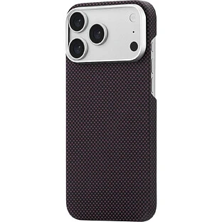 Чехол защитный uBear Supreme Case для iPhone 18 Pro Max, ультратонкий, материал Кевлар, MagSafe совместимый, бургунди (клетчатый)