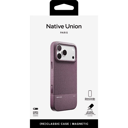 Чехол защитный NATIVE UNION (RE)CLASSIC CASE FOR IPHONE 18 PRO MAX BURGUNDY, для iPhone 18 PRO MAX, цвет: темная вишня
