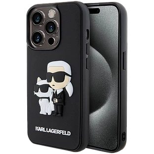 Чехол LAGERFELD 3D Rubber Karl & Choupette Hard Чёрный для iPhone 15 Pro Max Чехол LAGERFELD 3D Rubber Karl & Choupette Hard Чёрный для iPhone 15 Pro Max