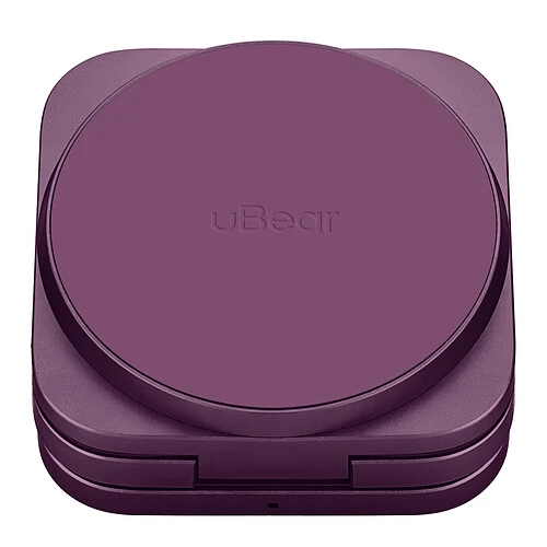 Беспроводное зарядное устройство uBear Balance Slim, 3-в-1, с поддержкой MagSafe, Qi2.2, цвет: бургунди