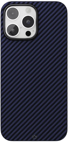 Чехол защитный "vlp" Kevlar Case с MagSafe для iPhone 16 Pro, темно-синий