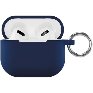Чехол силиконовый VLP для AirPods 3 (2021),с кольцом, Soft Touch, темно-синий Чехол силиконовый VLP для AirPods 3 (2021),с кольцом, Soft Touch, темно-синий