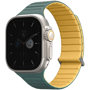 Uniq для Apple Watch 49/45/44/42 mm ремешок Revix EVO reversible Magnetic Viridian Green/Burnt Yell Uniq для Apple Watch 49/45/44/42 mm ремешок Revix EVO reversible Magnetic Viridian Green/Burnt Yell