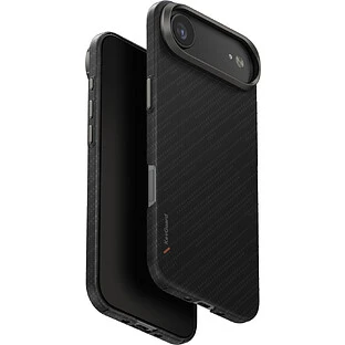 Чехол Uniq для iPhone Air KEVA EDGE Full Kevlar Carbon Black (MagSafe)