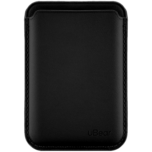 Магнитный кардхолдер uBear Leather Shell, натуральная кожа, черный Магнитный кардхолдер uBear Leather Shell, натуральная кожа, черный