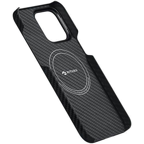 Чехол Pitaka MagEZ Case 4 для iPhone 15 Pro Max (Black/Grey Twill) 1500D Чехол Pitaka MagEZ Case 4 для iPhone 15 Pro Max (Black/Grey Twill) 1500D